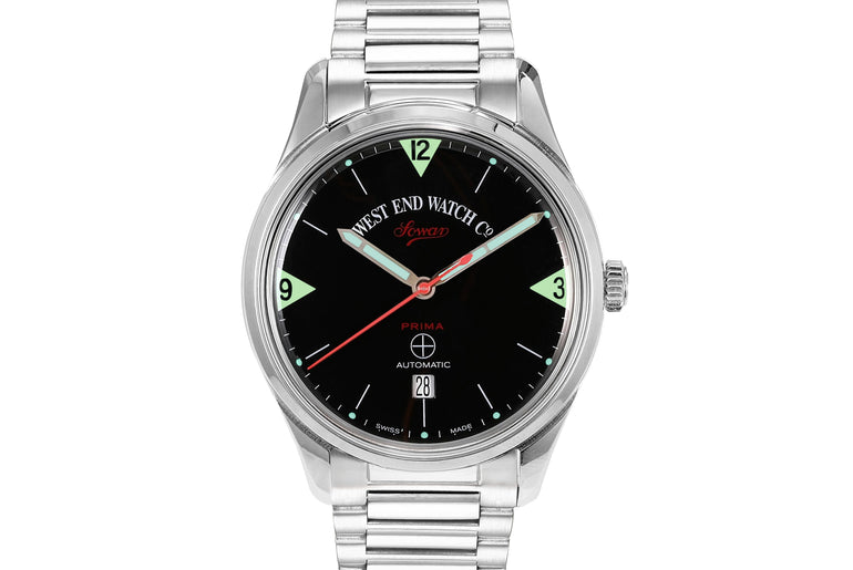 SOWAR PRIMA - BLACK DIAL WITH TRIANGULAR GREEN LUMENSCENT AND MARKERS