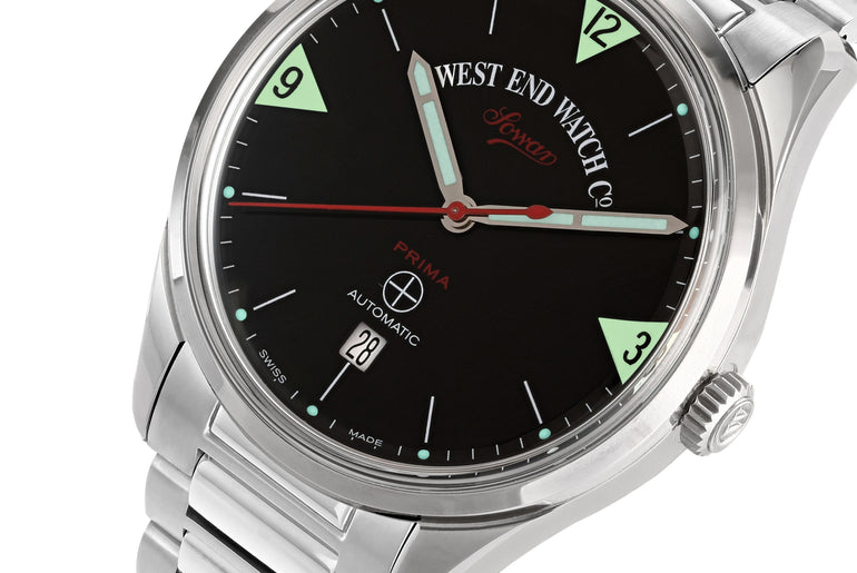 SOWAR PRIMA - BLACK DIAL WITH TRIANGULAR GREEN LUMENSCENT AND MARKERS