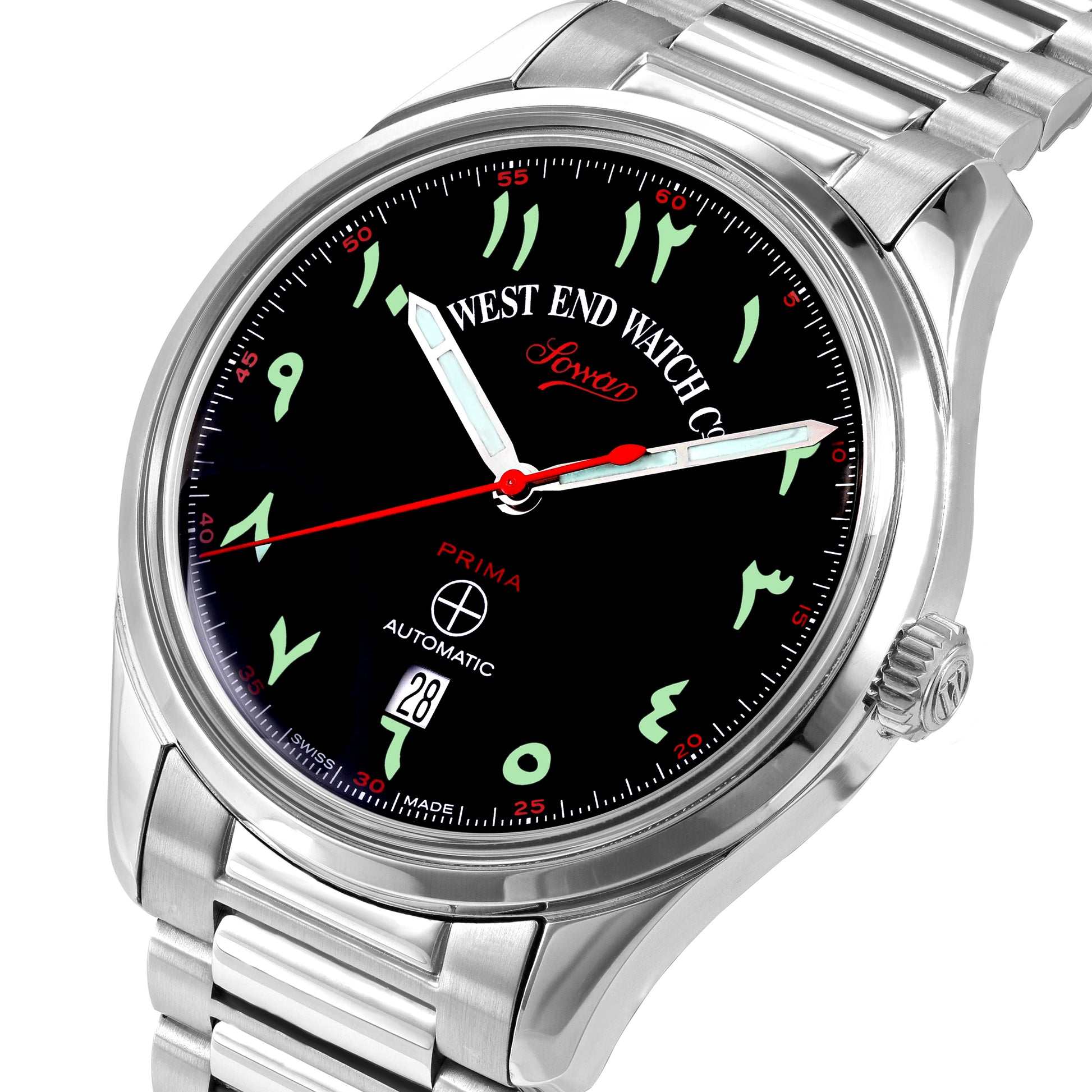 SOWAR PRIMA - BLACK DIAL WITH EASTERN ARABIC NUMERALS