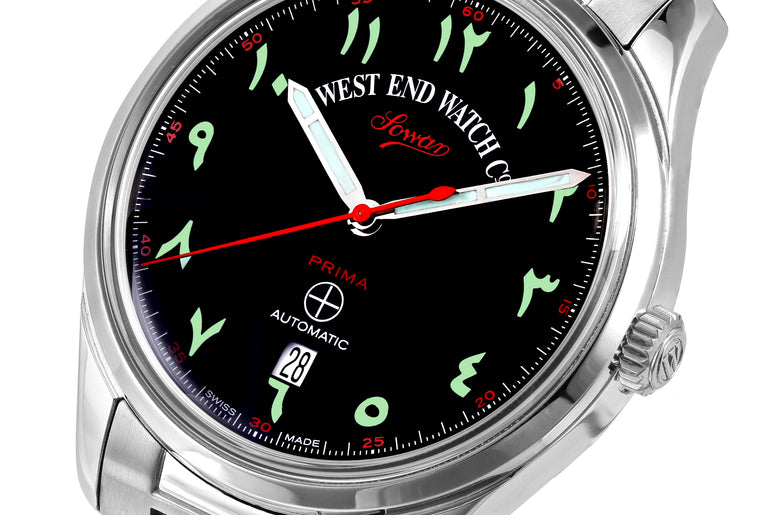 SOWAR PRIMA - BLACK DIAL WITH EASTERN ARABIC NUMERALS