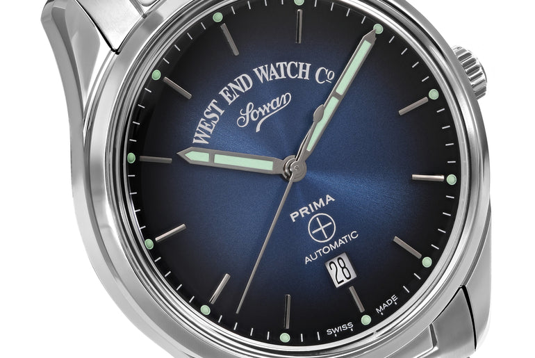 SOWAR PRIMA - DEGRADE BLUE DIAL WITH SS INDICES