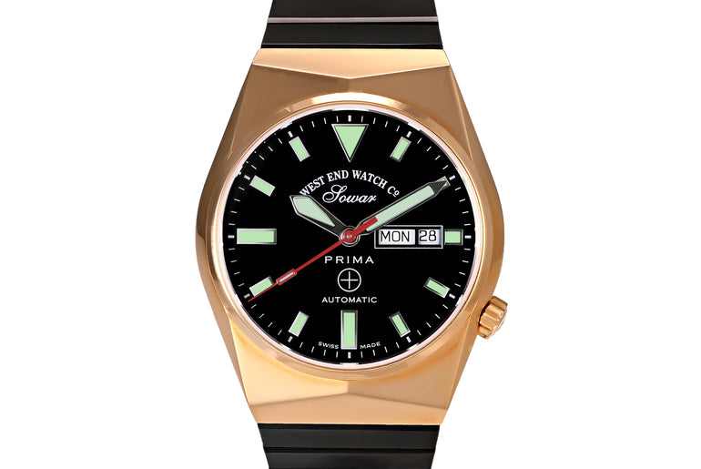 8457 - BLACK DIAL WITH GREEN LUMINESCENT MARKERS